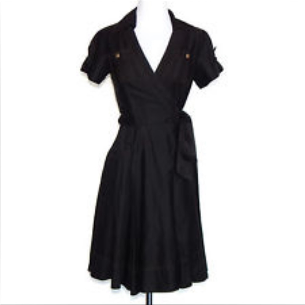 DVF black wrap dress